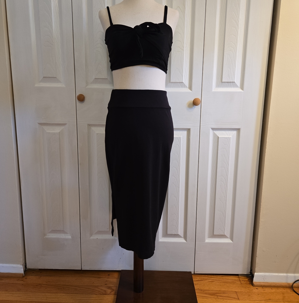 Nine West Black Midi Pencil Skirt